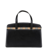 バーバリー ノバチェック シャドーホース ハンドバッグ ブラック マルチカラー レザー キャンバス レディース BURBERRY 【中古】